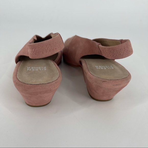 Eileen Fisher Women's Tan Slingback Wedge Shoes - Picture 5 of 7